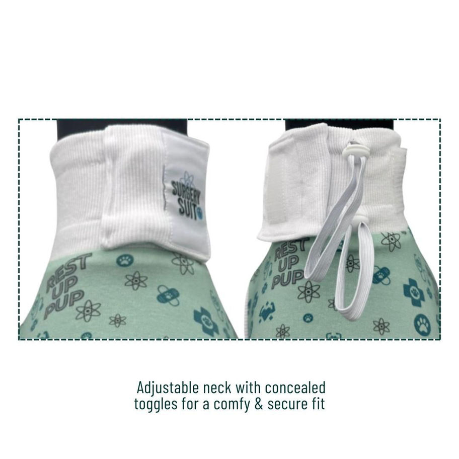 Recovery suit with adjustable neck fit for Belgian Shepherd Dog