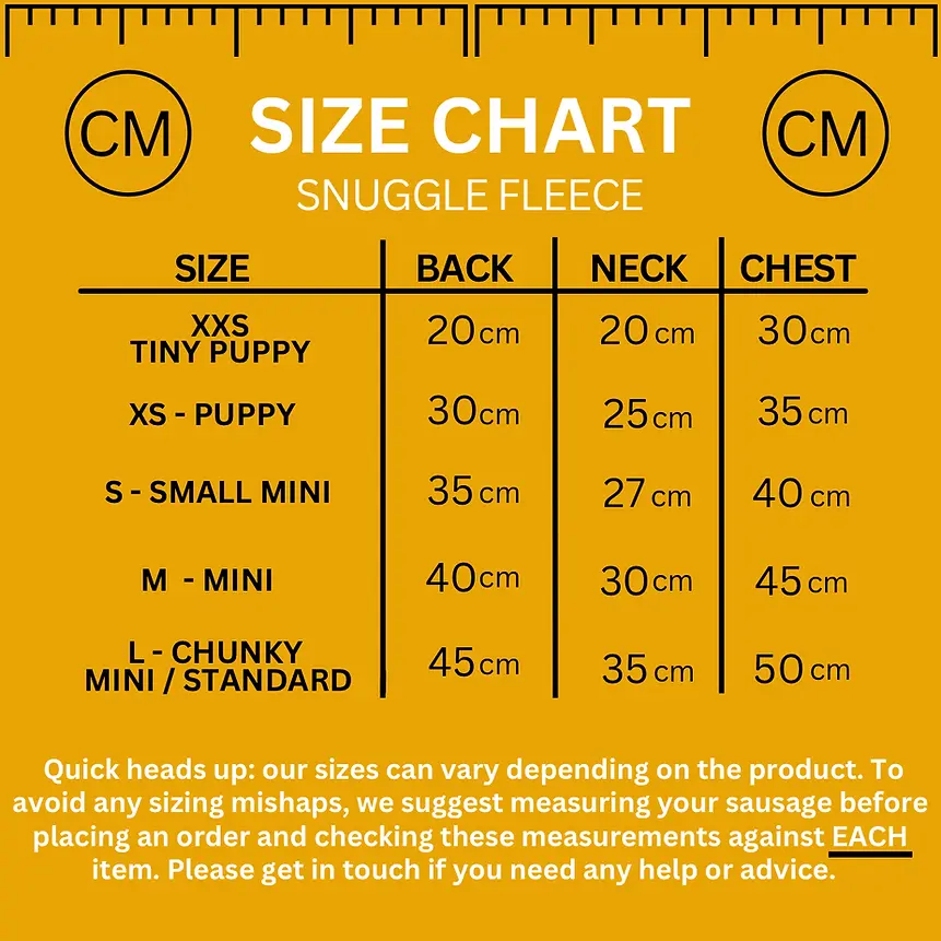 Thumbnail: XXS Tiny Puppy Snuggle Dachshund Fleece - 20cm / 8inch Back | Sausage Dog Box