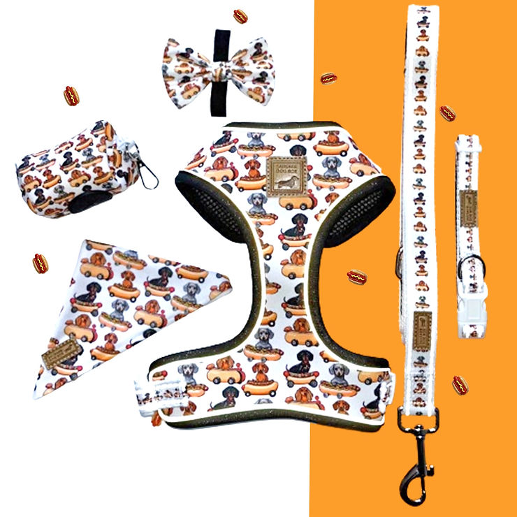 weiner on wheels harness collection for dachshunds
