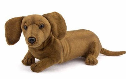 Thumbnail: CLEARANCE - Hansa Dachshund Plush Soft Toy Dog -Lifelike