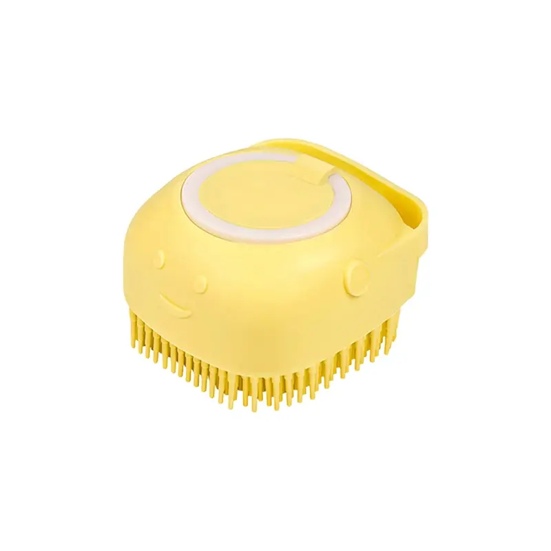 Thumbnail: Dog Bathing Brush Pet Massage Brush Shampoo Dispenser Soft Silicone Brush Rubbe