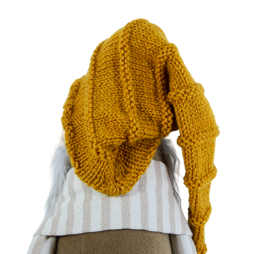 Bilge cücenin sevimli yüz hatlarını, karakteristik burnunu ve beyaz sakallarını gösteren yakın plan 3d figür hediyelik görsel