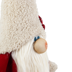 Beyaz Şapkalı Aşk Cücesi Figürü - Peluş Sevgililer Günü Hediyesi - Sağ Detay