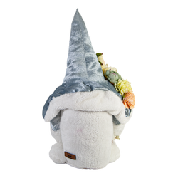 Mavi Şapkalı Peluş Cüce Figürü - Arka Görünüm