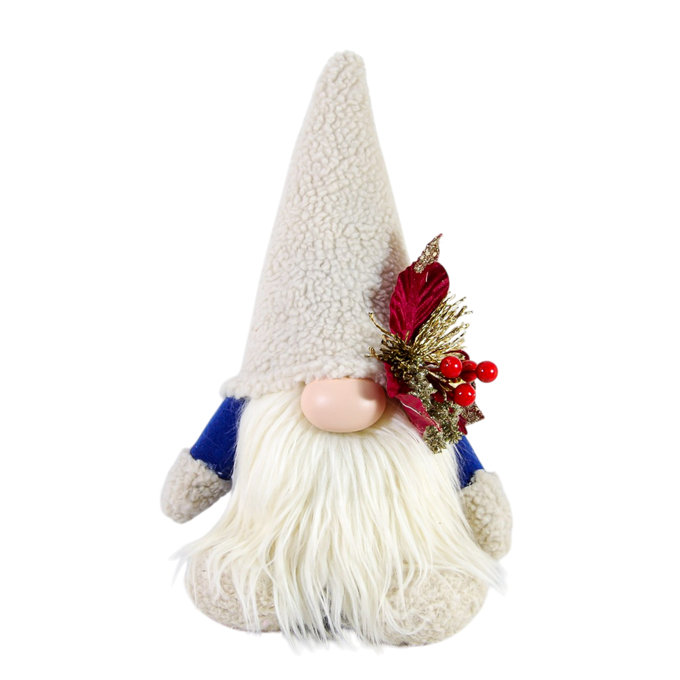 Safir Mavi Zarafeti: Özel Tasarım El Yapımı Peluş Figür ve Dekoratif Cüce Figür