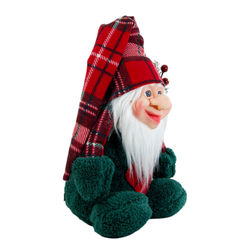 Figürün şapkasındaki çam kozalağı ve kırmızı meyve aksesuarlarını net gösteren 3d figür hediyelik sağ yan açı karesi.