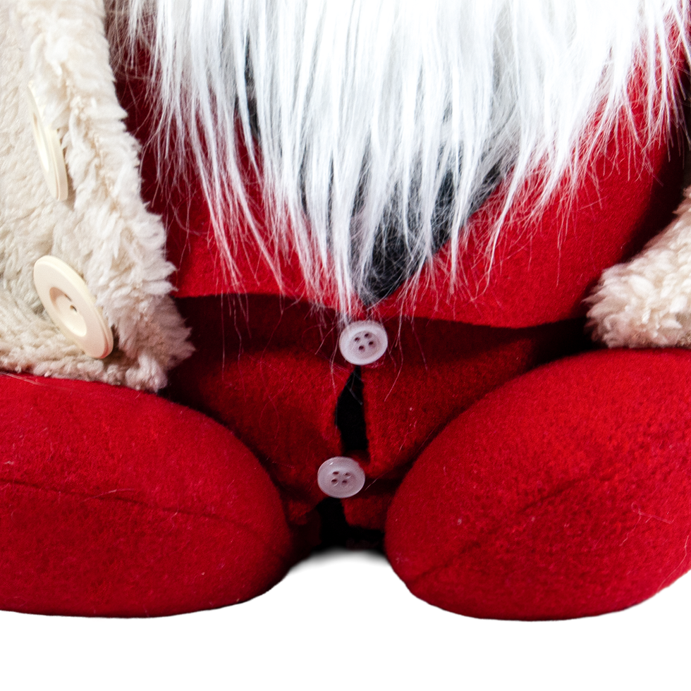 3D Kırmızı Şapkalı Gnome Aşk Cücesi Figürü - Sevgililer Günü Hediyesi - Düğme Detay