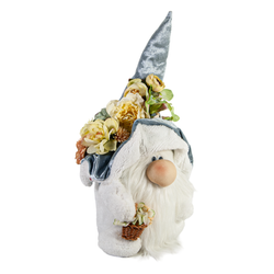 Mavi Şapkalı Peluş Cüce Figürü - Sağdan Görünüm