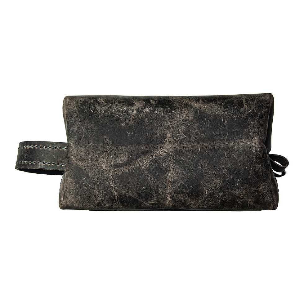 Küçük resim: Hakiki Deri Dopp Kit Pipo Çantası - Yandan 1