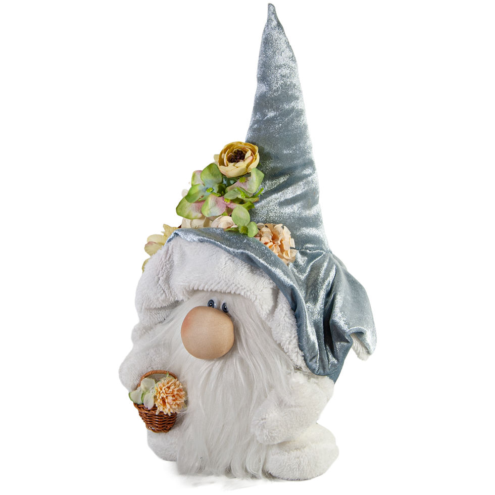 Mavi Şapkalı Peluş Cüce Figürü - Yan Görünüm 1