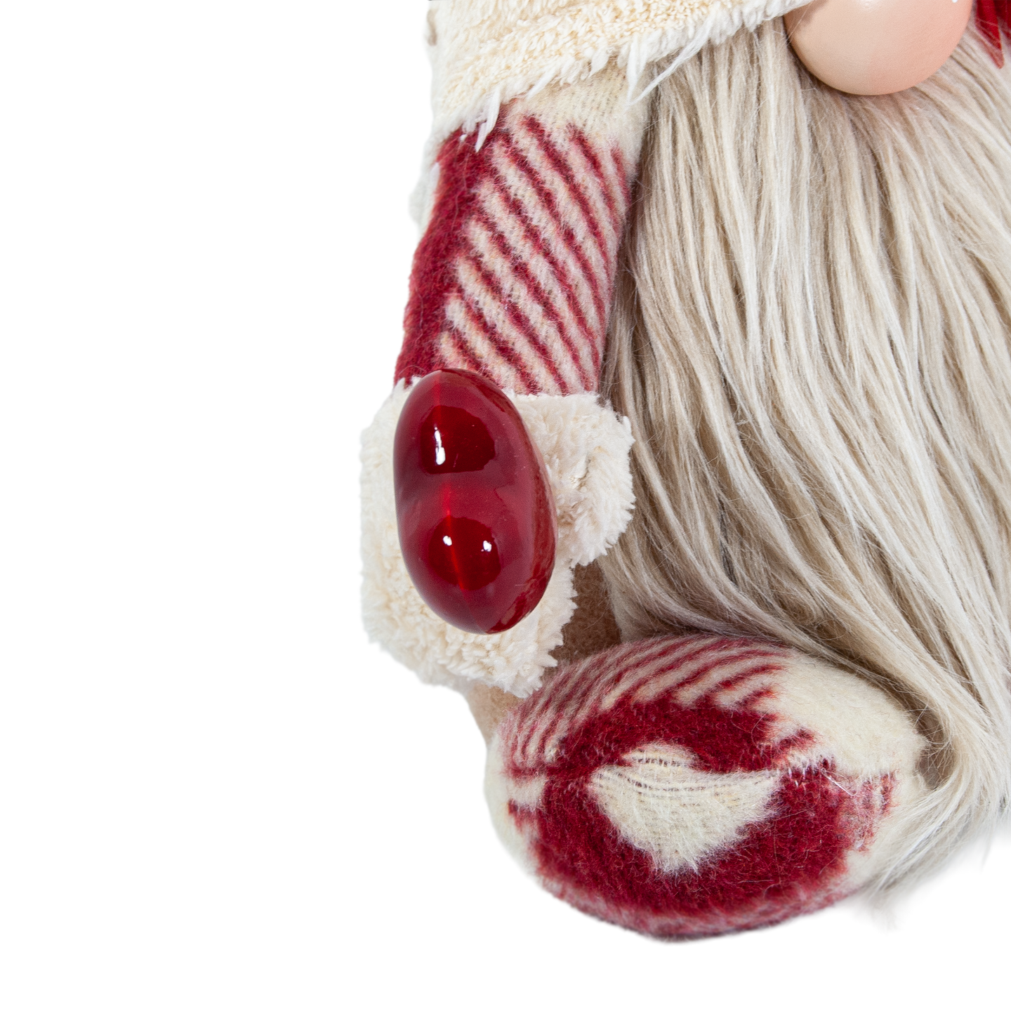 Beyaz Şapkalı Elinde Kalp Tutan Aşk Cücesi Figürü - Peluş Sevgililer Günü Hediye - Kalp Detayı İki