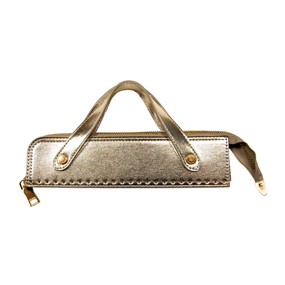 Gümüş Işıltılı Kendinden Saplı Deri Çanta Kapama Kiti