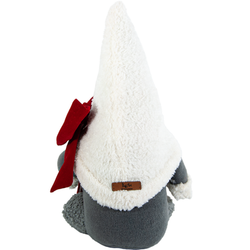 Kurdeleli Beyaz Şapkalı Peluş Figür - Sevgililer Günün Hediyesi - Arka Görünüm