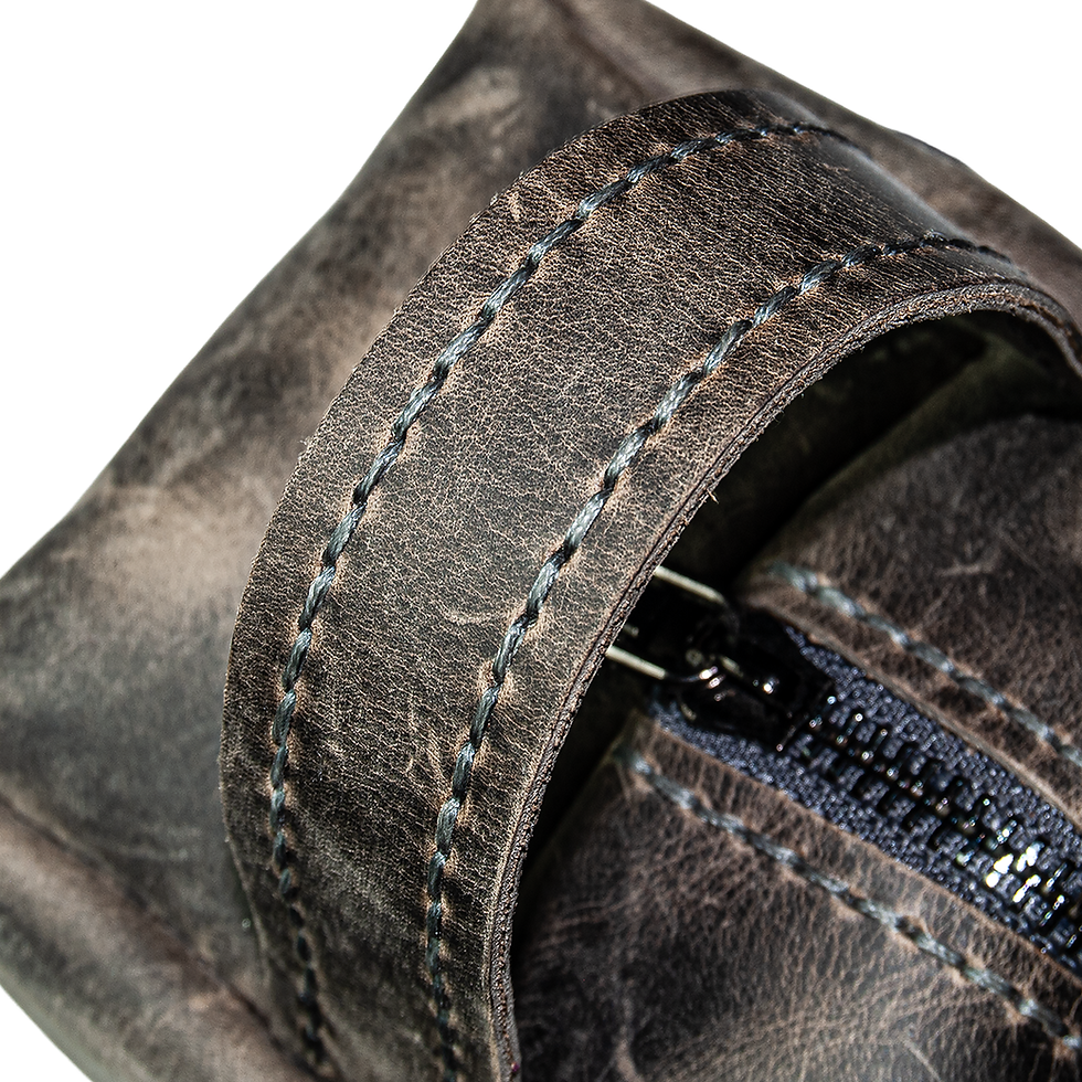Küçük resim: Hakiki Deri Dopp Kit Pipo Çantası - İşçilik Detay 2