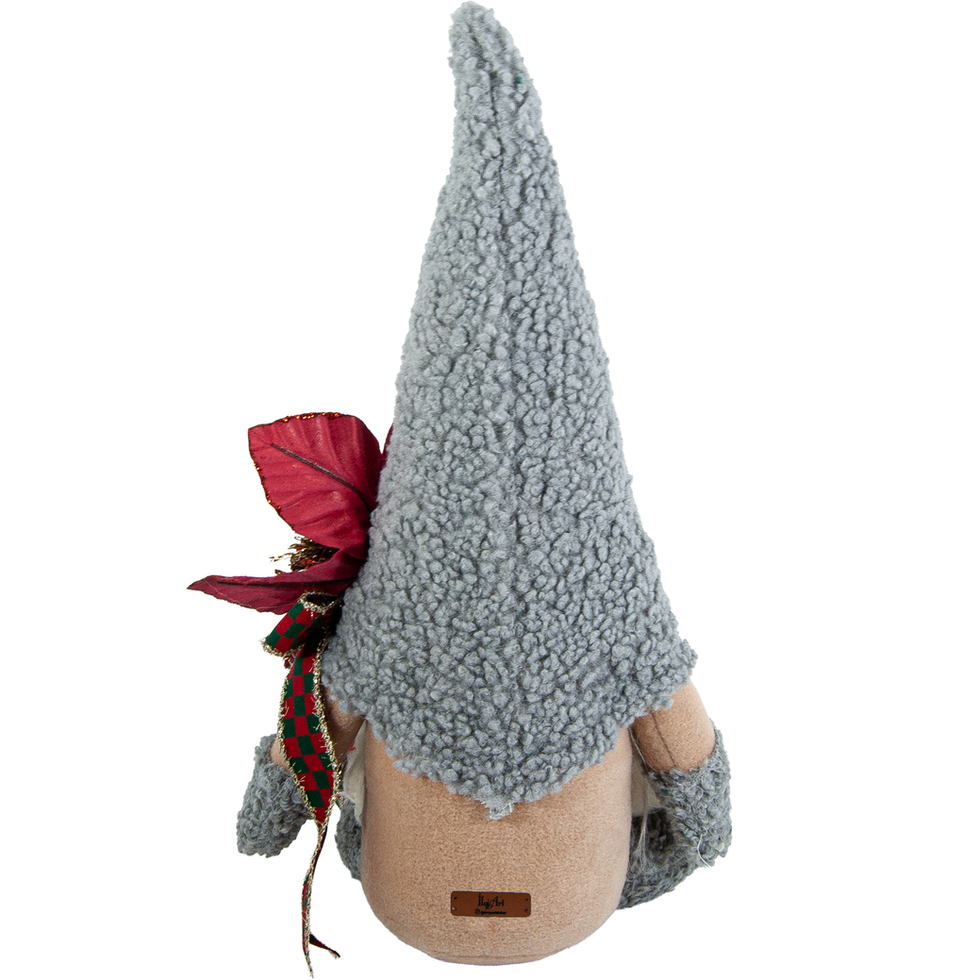 Gri Şapkalı Aşk Cücesi Figürü - Peluş Sevgililer Günü Hediyesi - Arka Görünüm