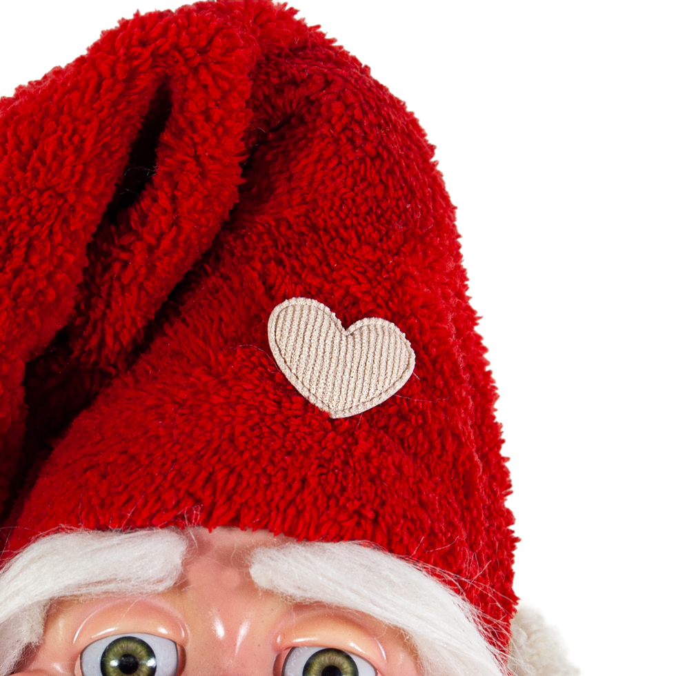 3D Kırmızı Şapkalı Gnome Aşk Cücesi Figürü - Sevgililer Günü Hediyesi - Şapka Detay