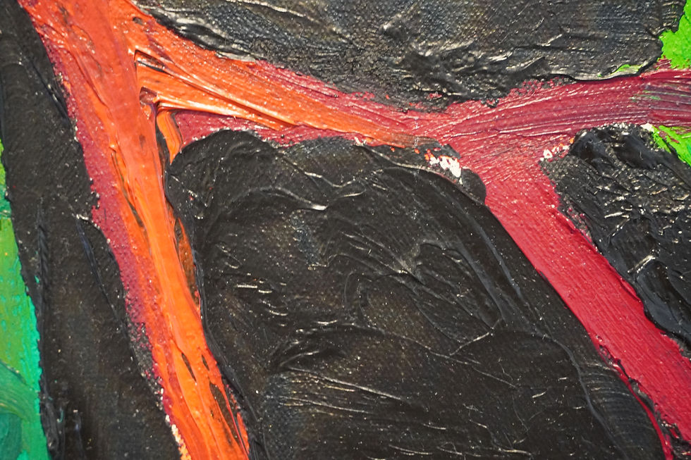 Thumbnail: close up of A Textural Painting of A Beautiful Orange Flower