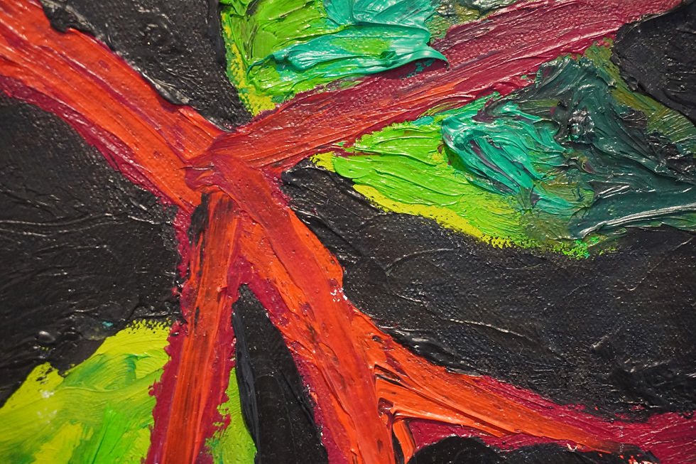 Thumbnail: close up of A Textural Painting of A Beautiful Orange Flower