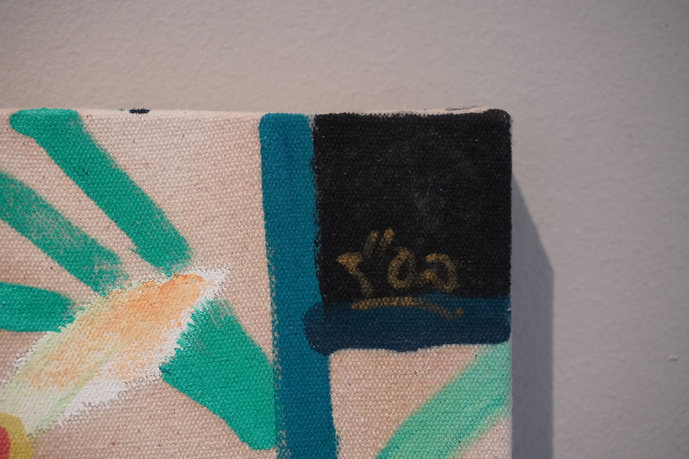 Thumbnail: top right hand corner of a painting of frangipani