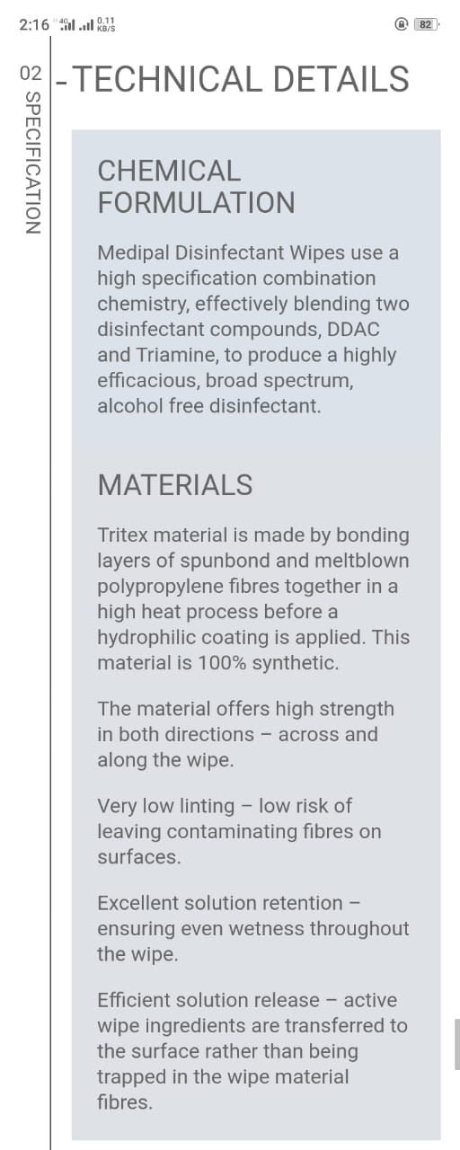 Миниатюра: Medipal Disinfect Wipes 200 Wipes