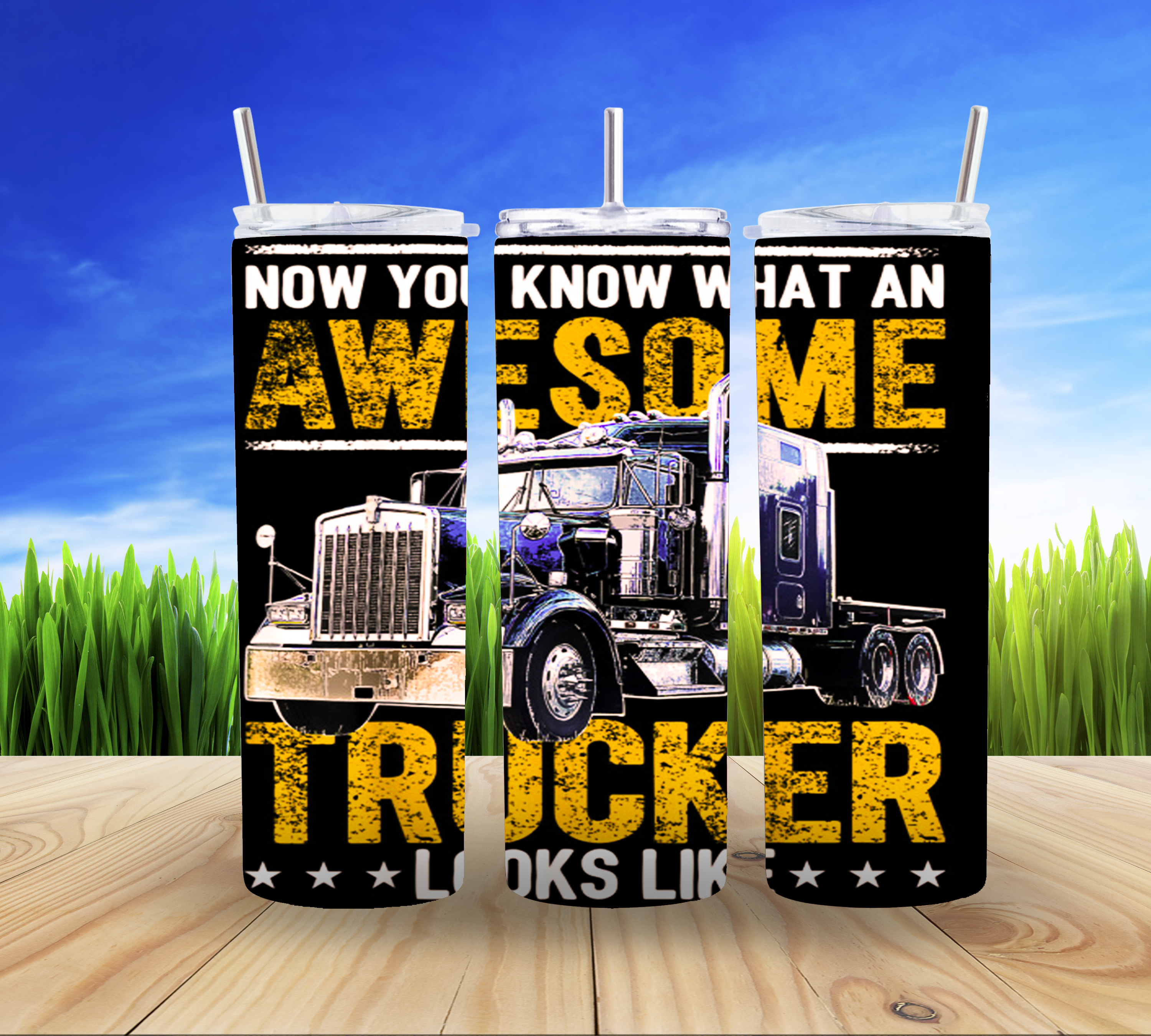 Awesome Trucker 20 oz Tumbler