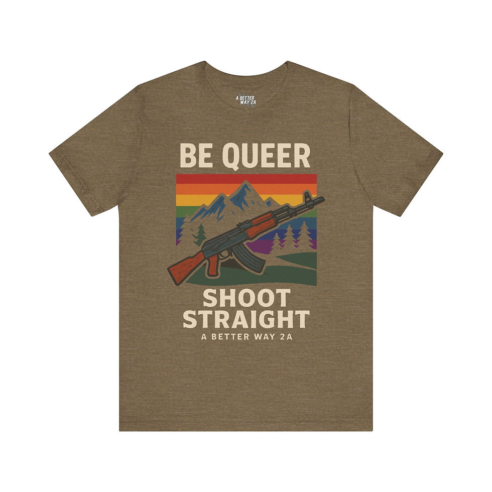 Thumbnail: Be Queer Shoot Straight T-Shirt : Men's Sizing