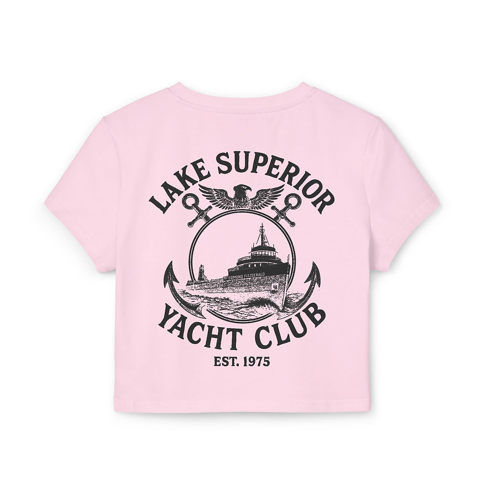 Thumbnail: Lake Superior Yacht Club Baby Tee - Women's Sizing