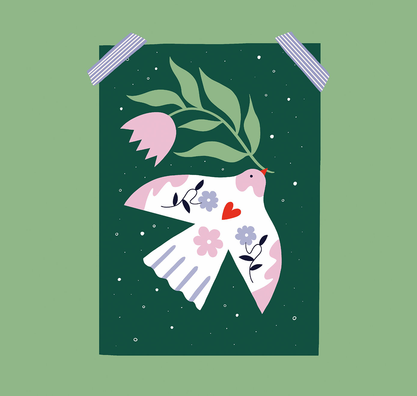 Postkarte // Friedenstaube