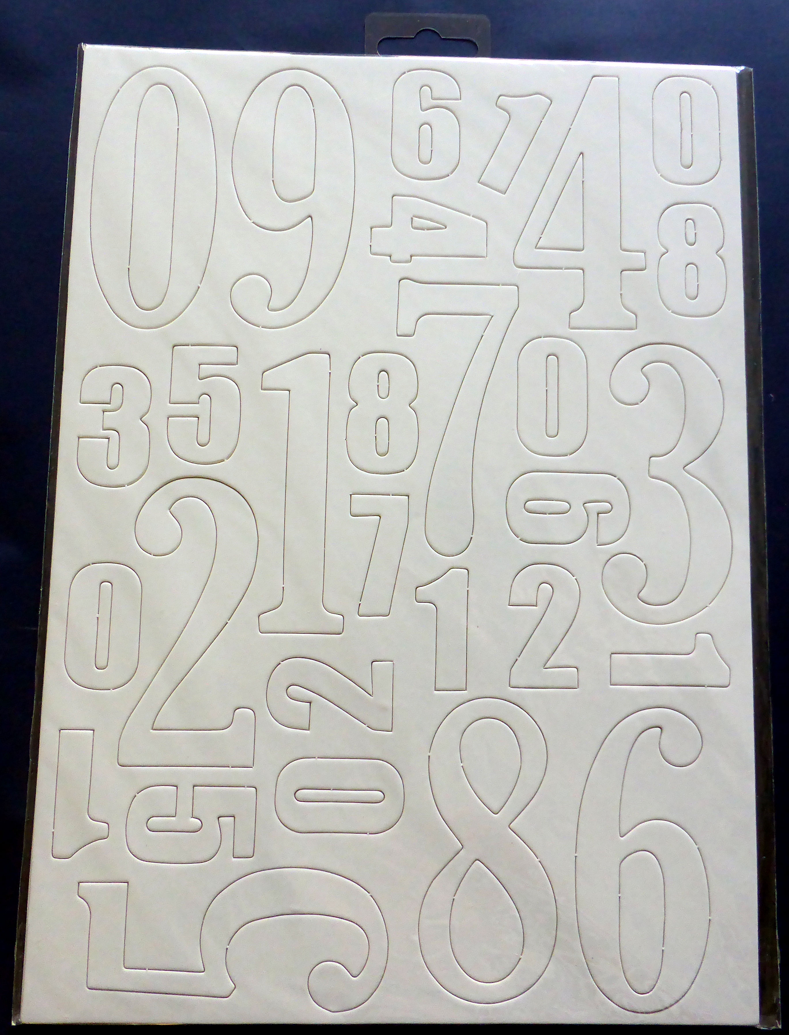 Woodware Chipboard Numbers