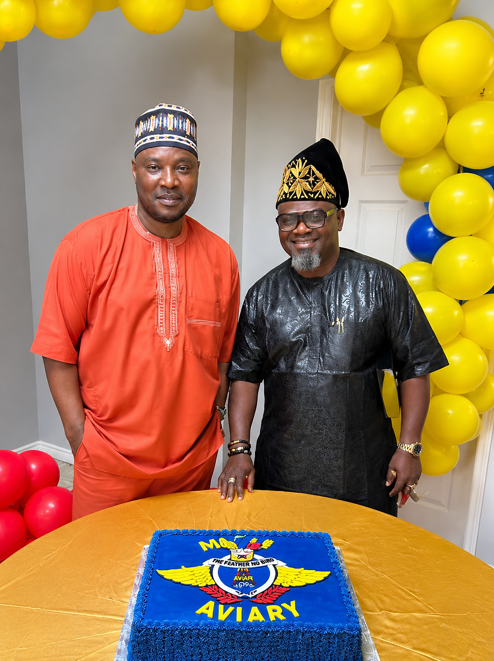 Avian Akinola Ijietemi sharing a memorable moment with fellow Avian.
