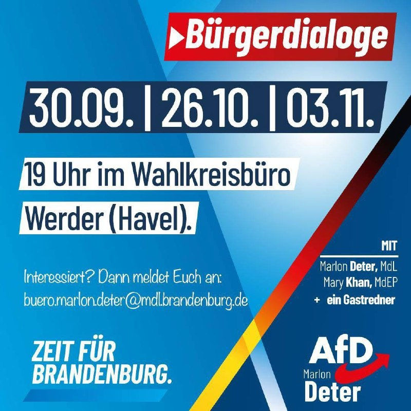 Bürgerdialoge im Wahlkreisbüro Werder (Havel)