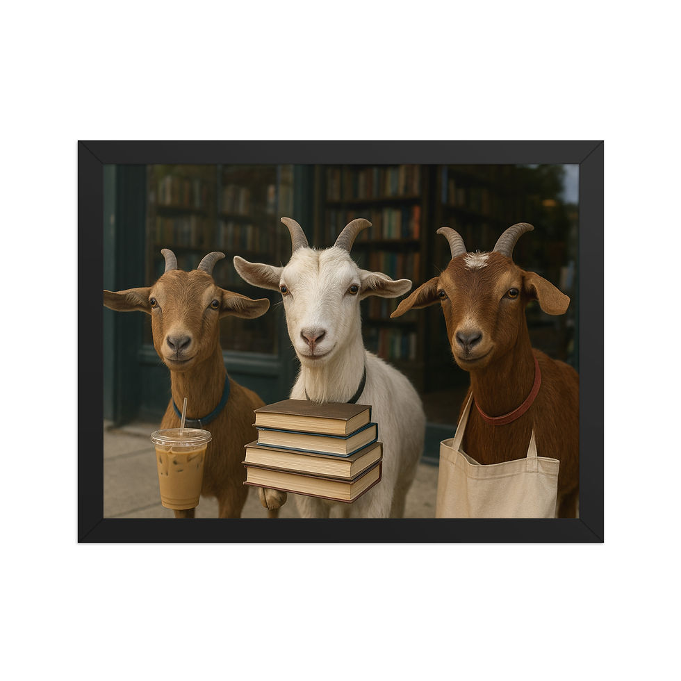 Thumbnail: Framed Book-ish Goats poster