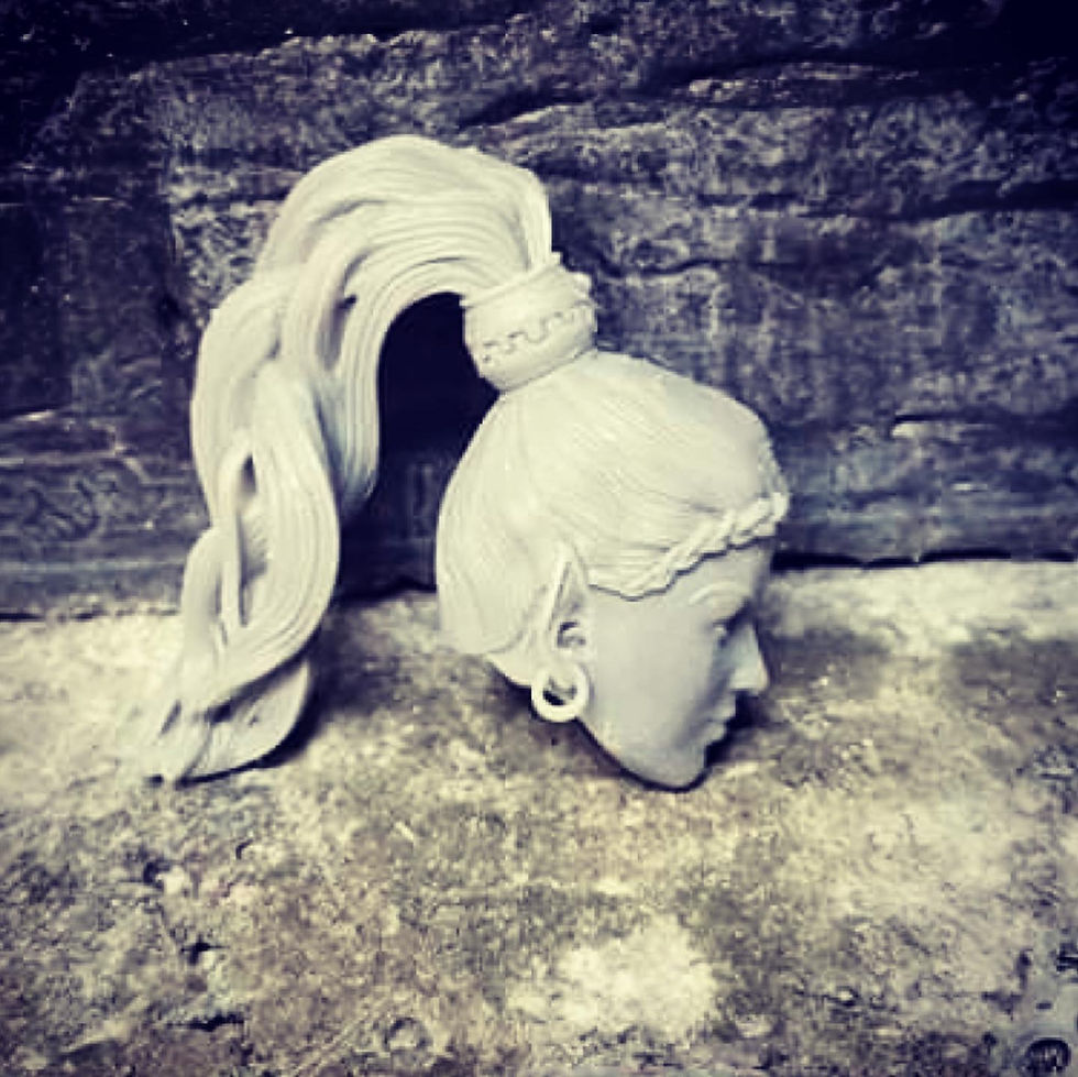 Thumbnail: Spider Elf Female Head  - Unpainted