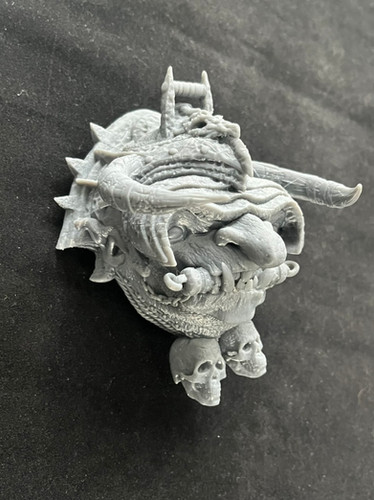 Troll Head with Saddle - Unpainted: PRE-ORDER ITEM Read