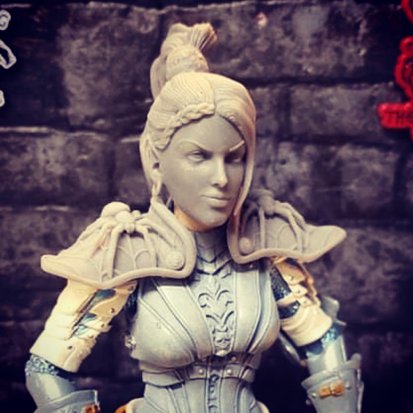 Spider Elf Female Head  - Unpainted