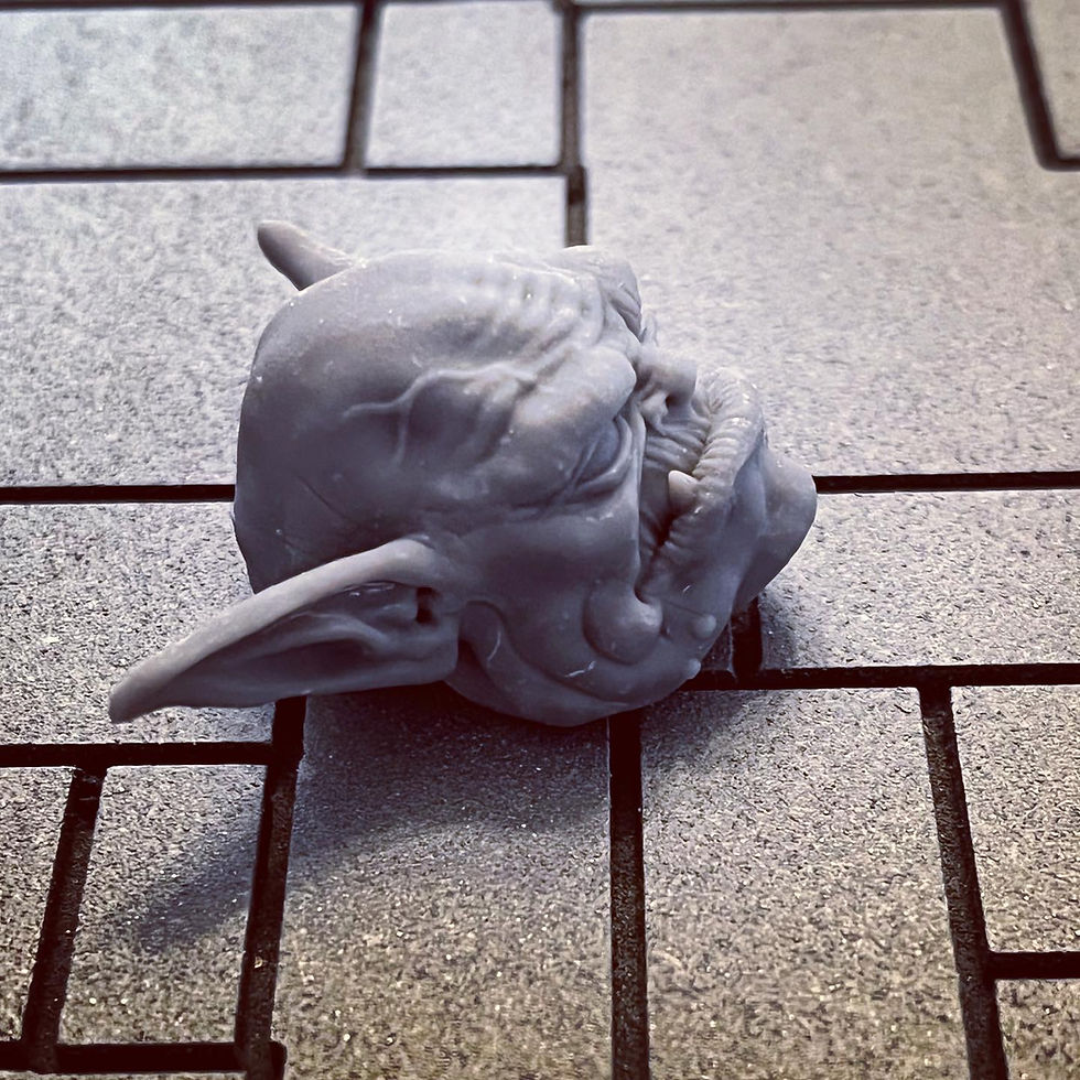 Thumbnail: BoBo, Jr Mudthump goblin head - Unpainted
