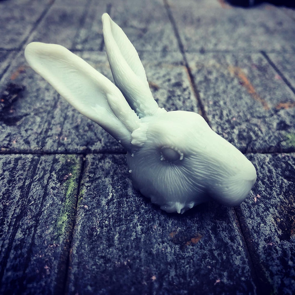 Jackrabbit Rabbit Head - Unpainted