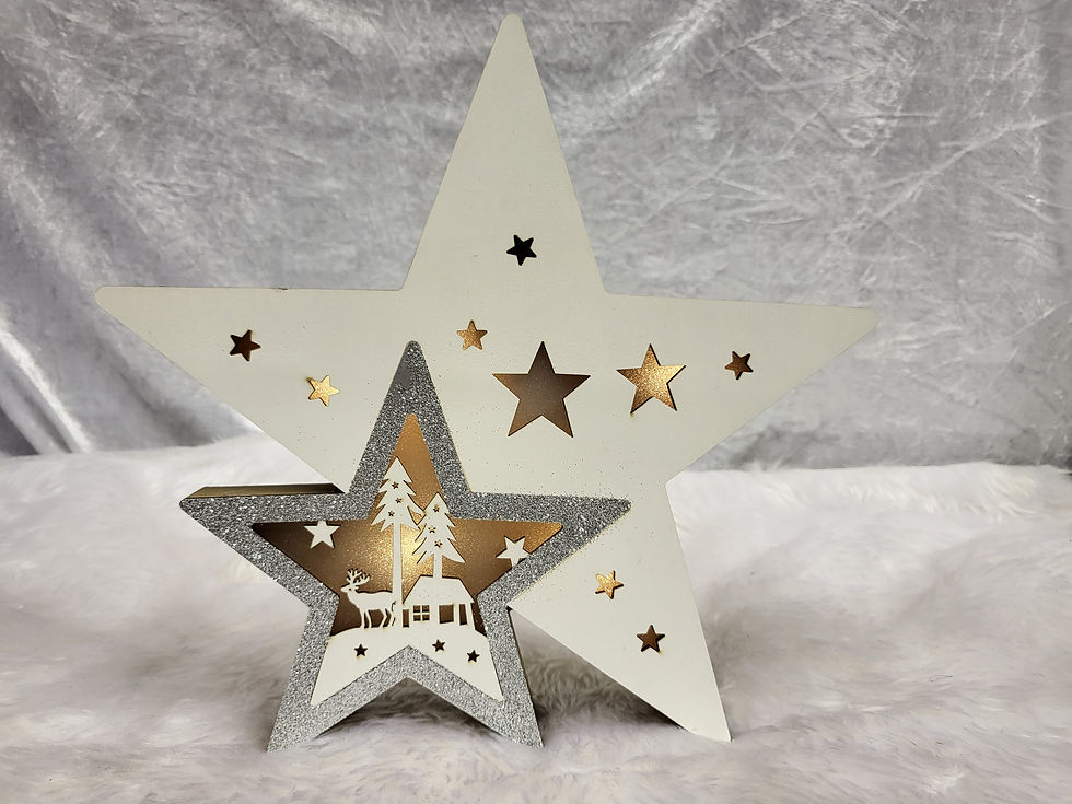 Thumbnail: Wooden Light up Christmas Star