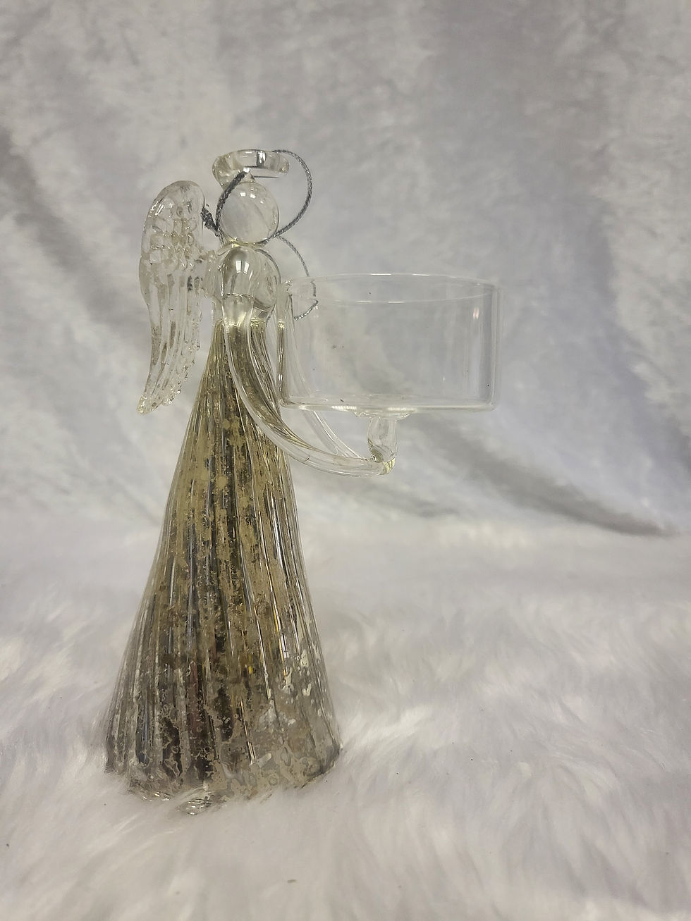 Thumbnail: Hanging Glass Angel Tea Light Holder