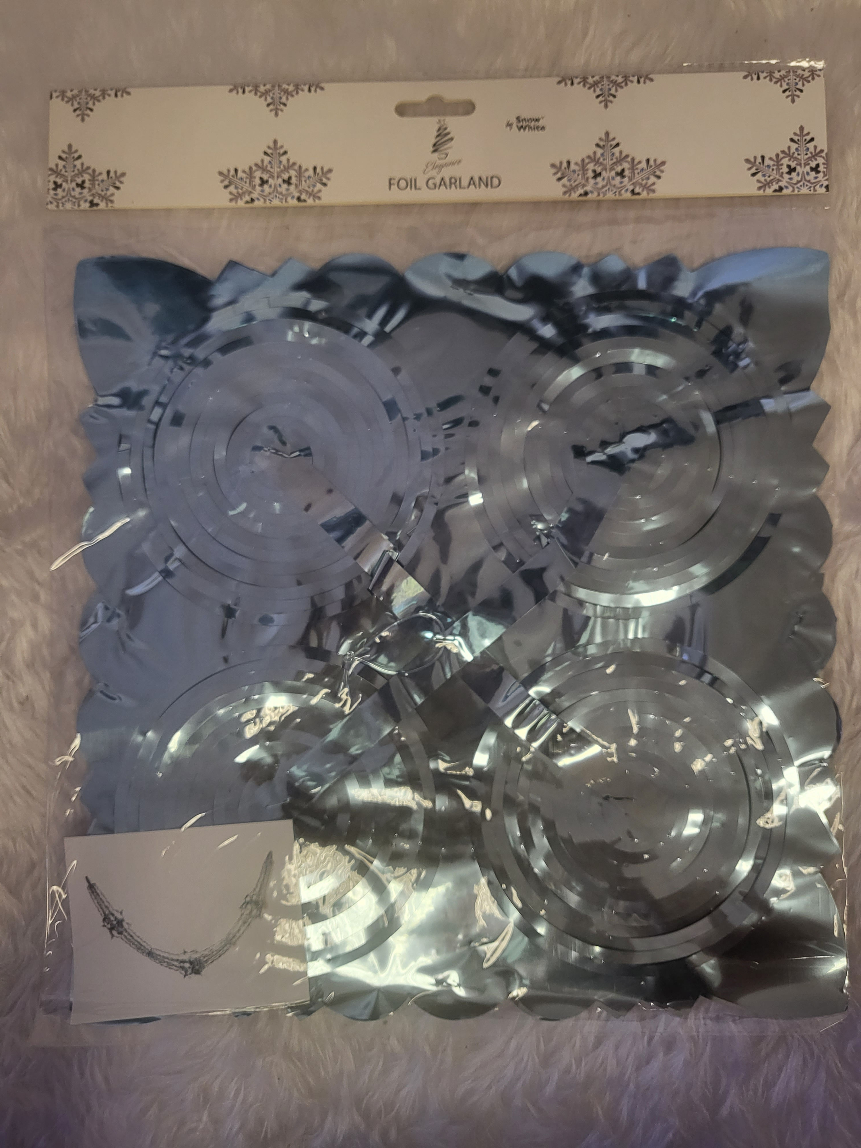 Ice Blue Foil Decorations.