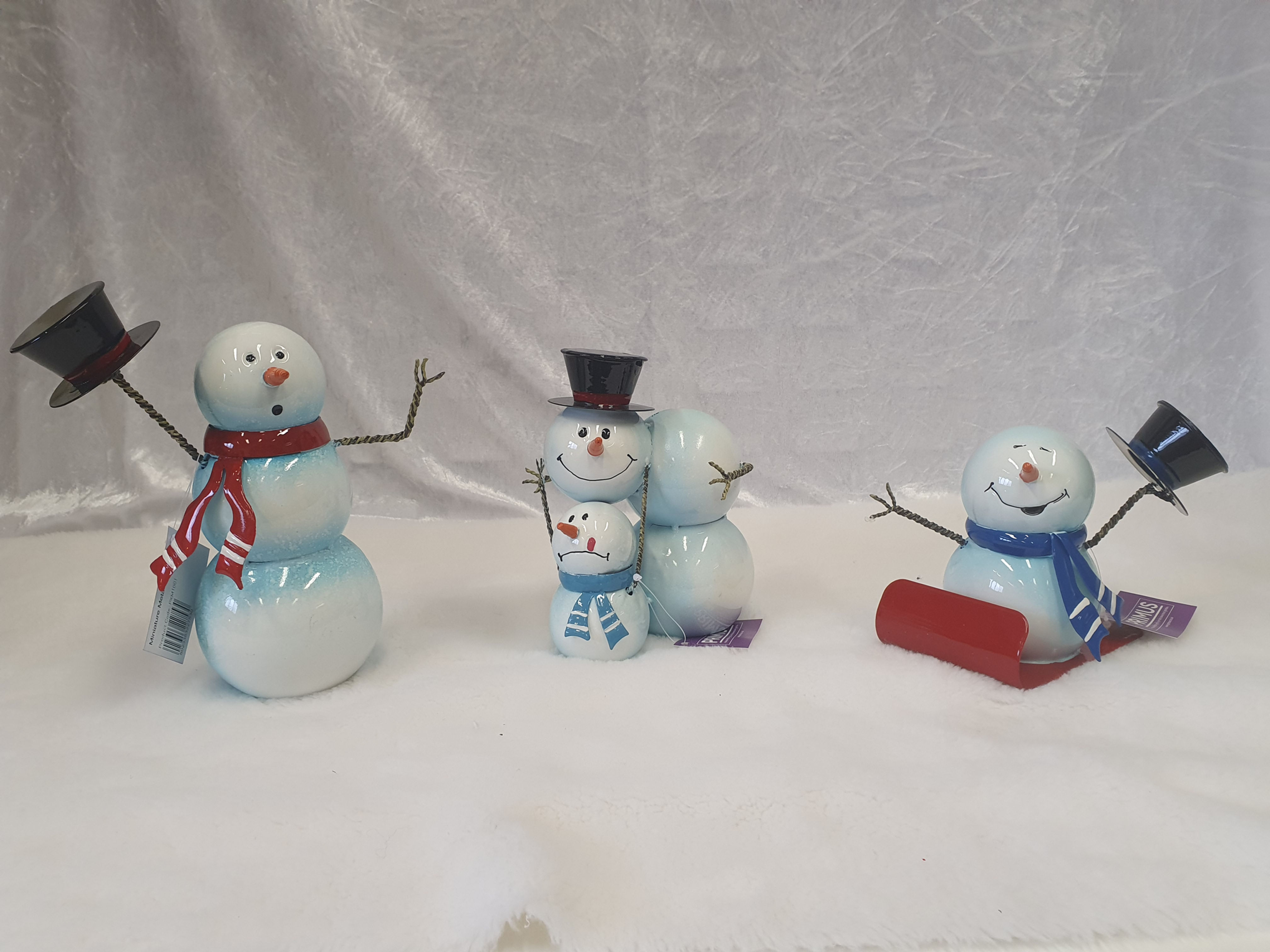 Miniature Metal Snowman