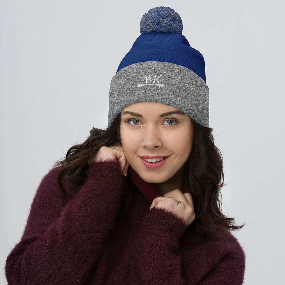 Miniatura: Pom-Pom Knit Beanie - Around on my Kayak