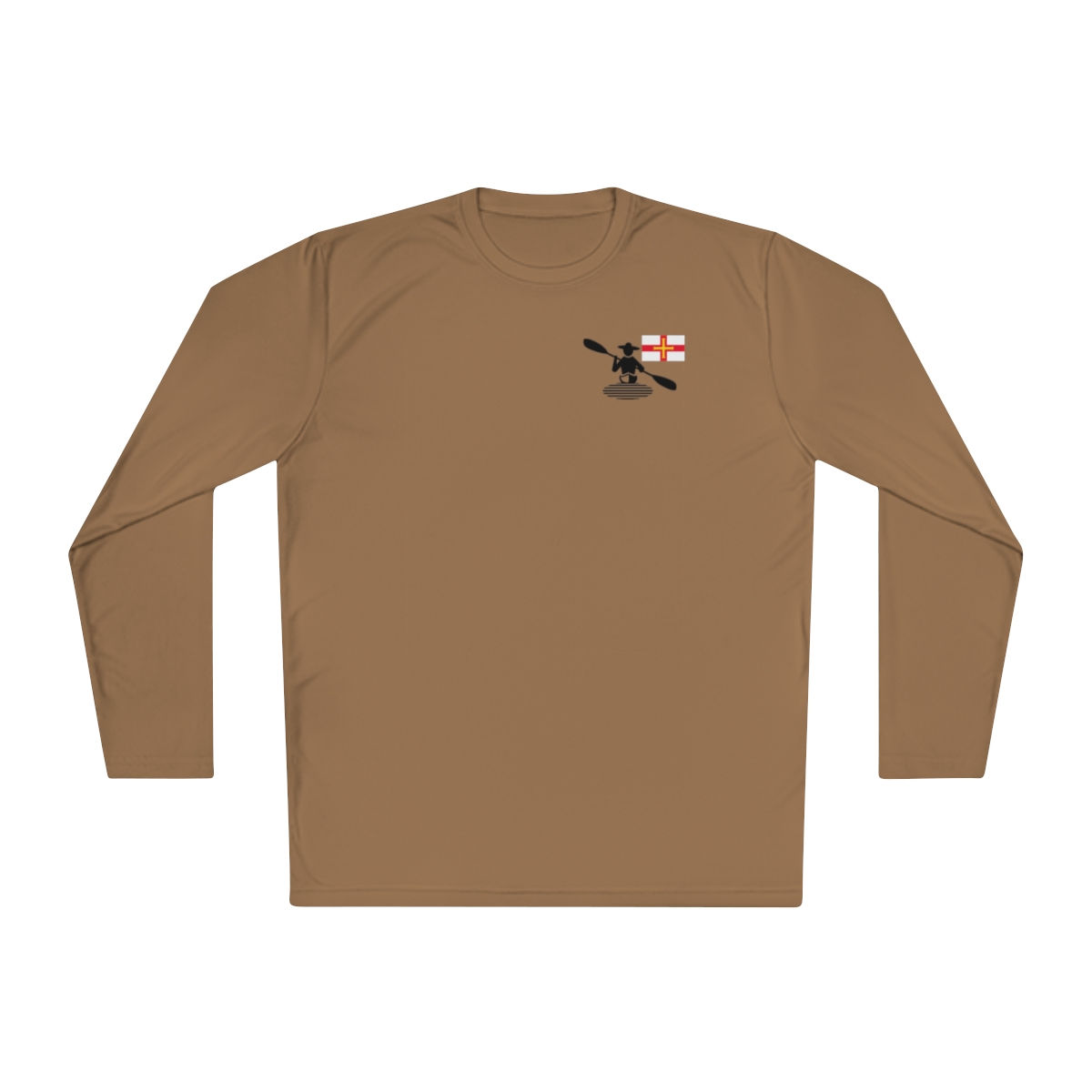 Long Sleeve Shirt - Around on my Kayak - Guernsey Flag
