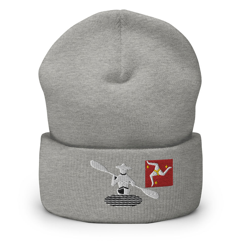 Thumbnail: AMK Voyager Cuffed Beanie - Around on my Kayak - Isle of Man Flag