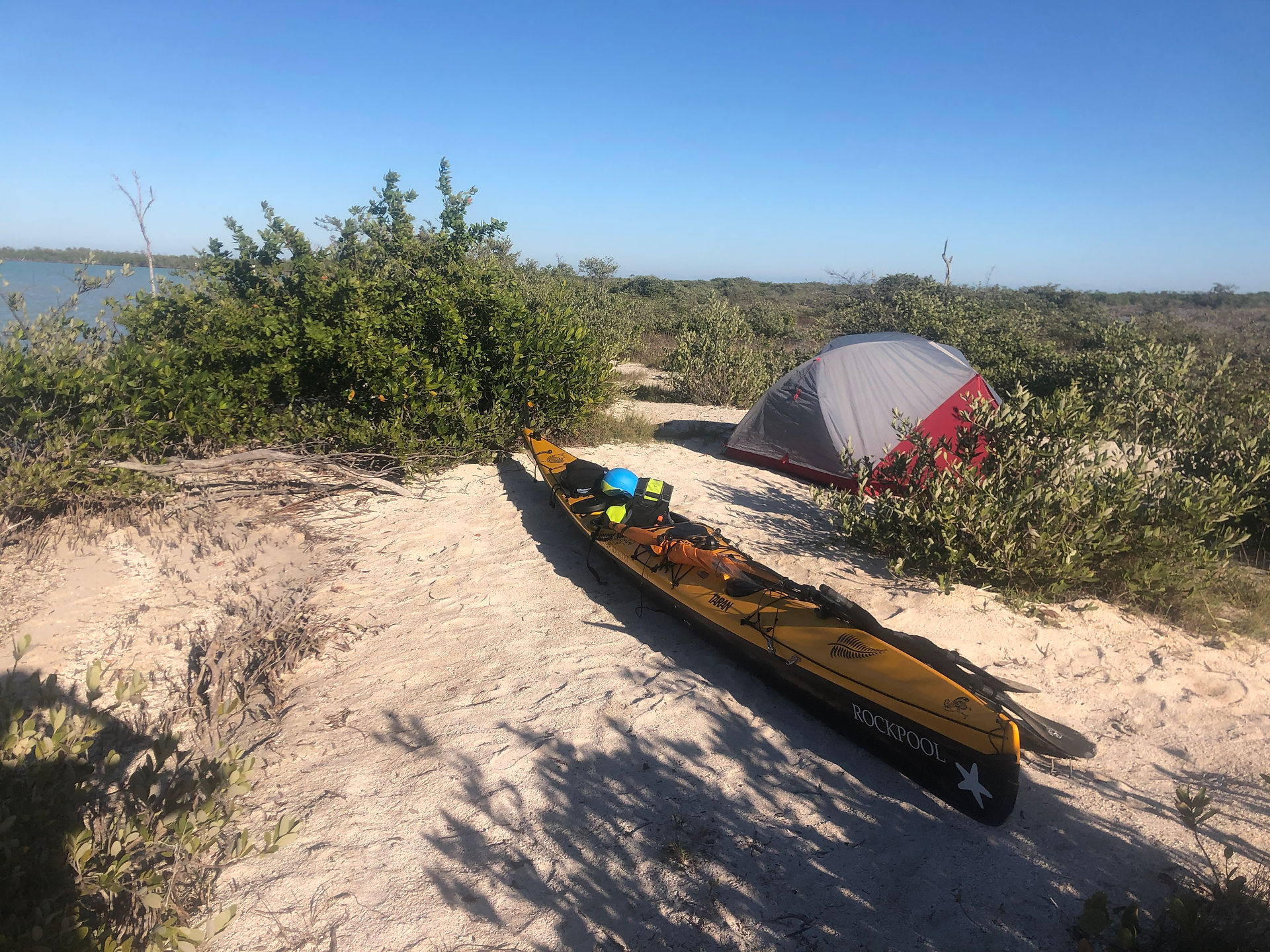 Florida Bay - Nest Key - Rockpool taran kayak - MSR Tent