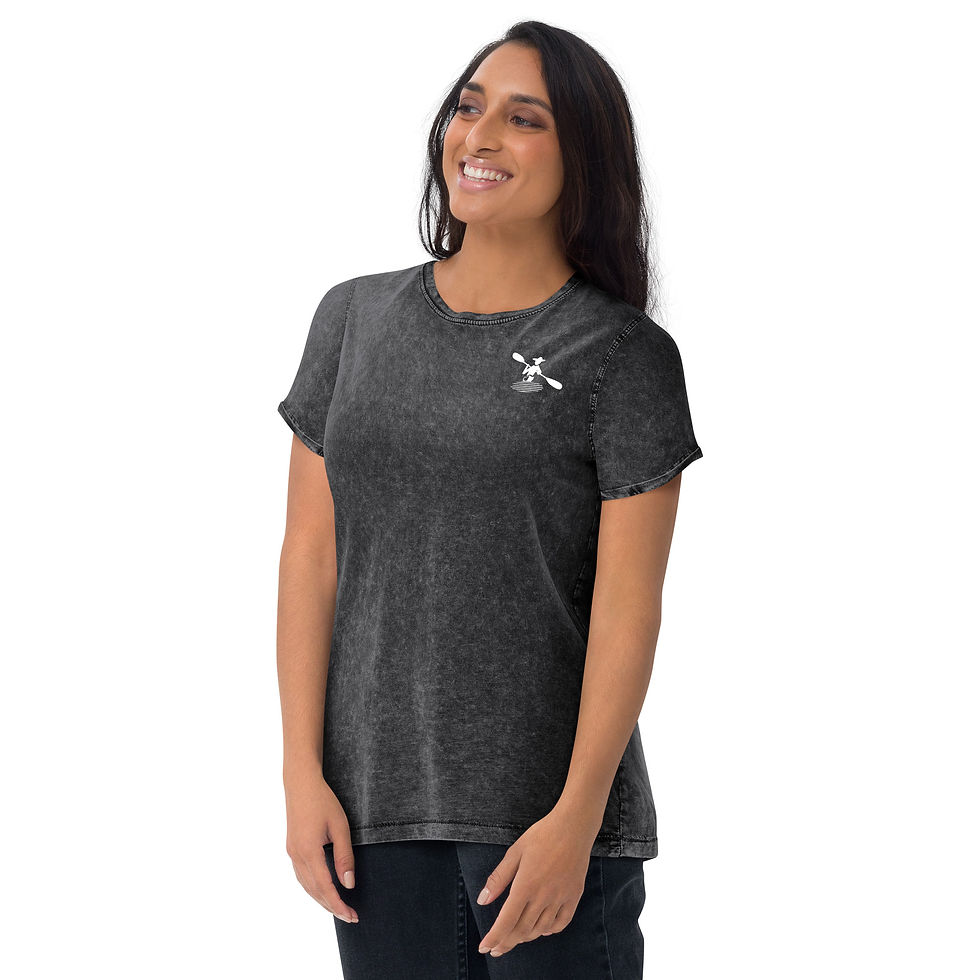 Thumbnail: Unisex Denim T Shirt - Around on my Kayak
