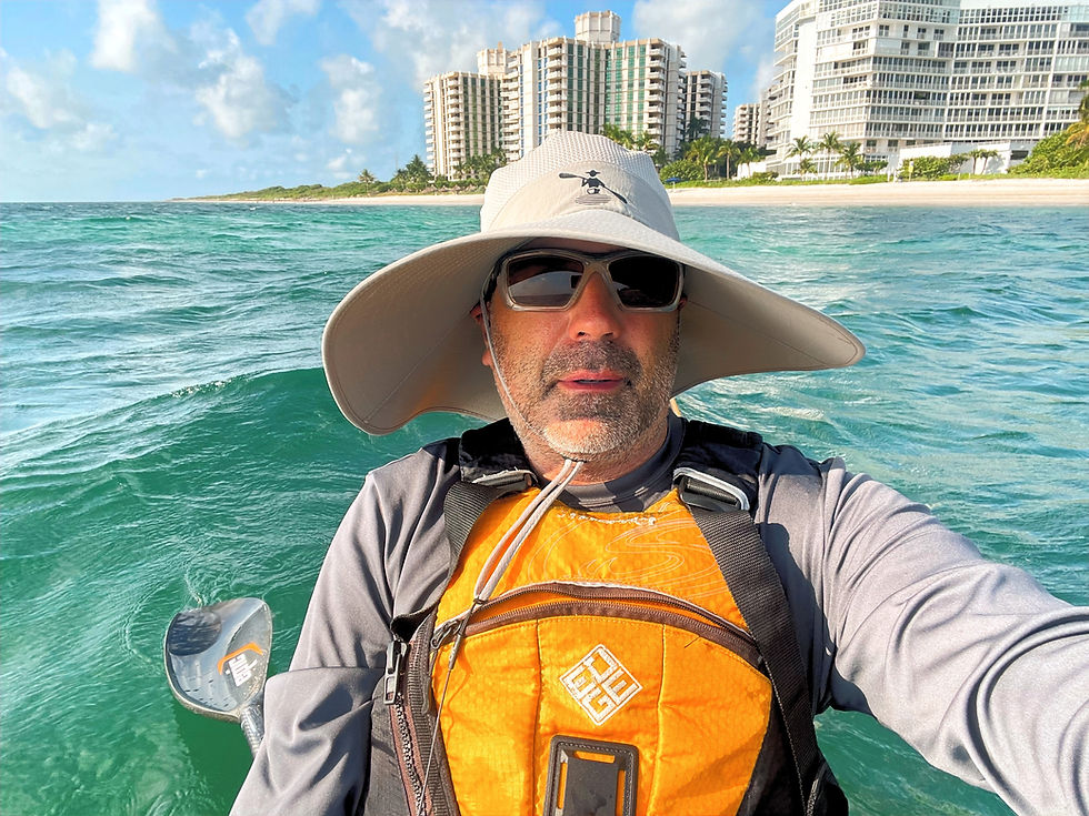 Thumbnail: AMK Helios Wide Brim Hat - Around on my Kayak