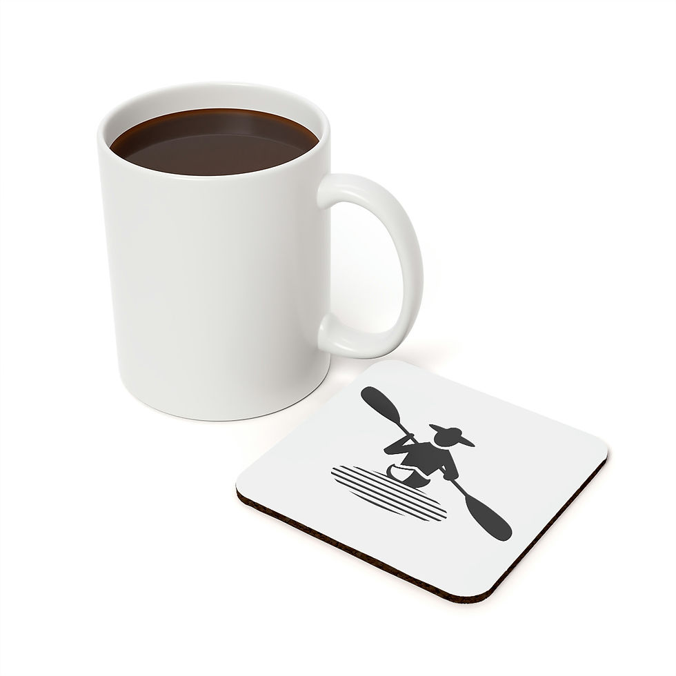 Cork Back Coaster - Around on my kayak