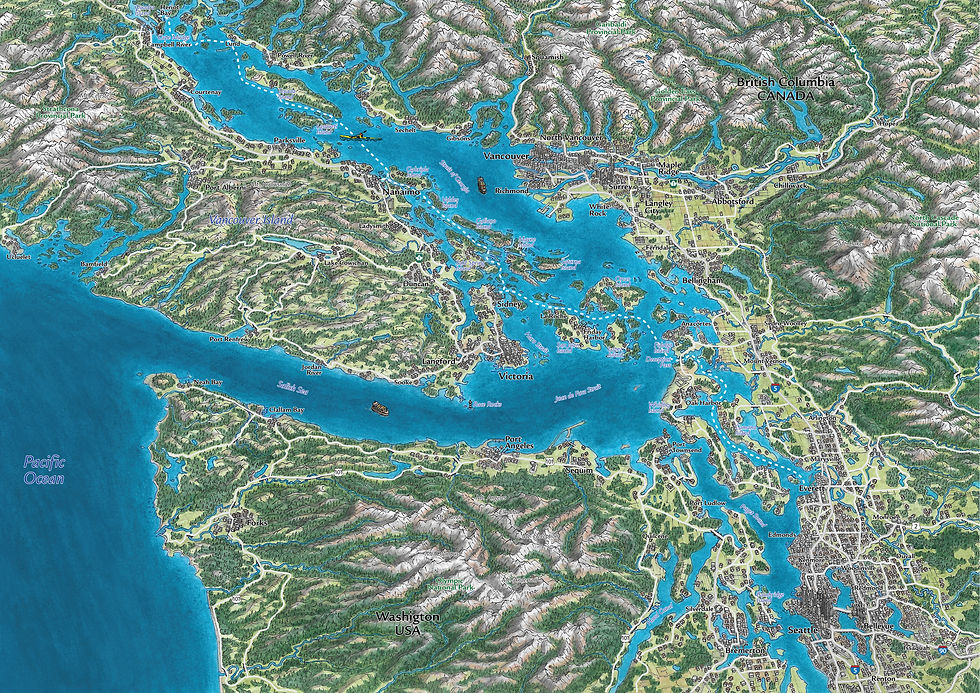 Vancouver Island Map - Around on my Kayak