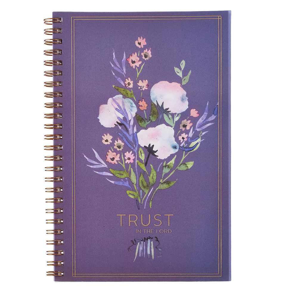 Trust In The Lord Purple Spiral Notebook